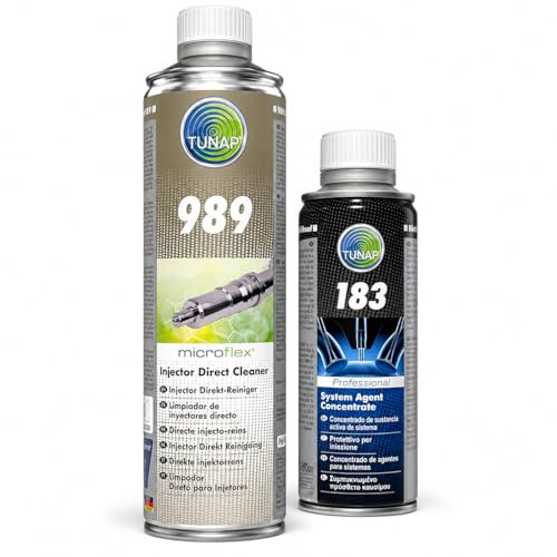 Vialine Pack Tratamiento Completo Sistema Diésel | 989 500ml Limpiador de Inyectores + 183 200ml Protector Combustible | Reduce Humo y Emisiones ITV | Mejora Combustión y Rendimiento