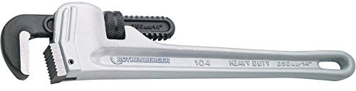 Rothenberger 70168 Aludur One Handed Pipe Wrench, Silver/Black, 1200 mm