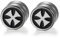 JewelryWe Herren Non-piercing Magnet Ohrstecker Ohrringe, Retro Malteser Kreuz Fake-Plugs Fake-Piercing Tunnel Ohne Loch Magnetisch Ohr-Clips Geschenke für Männer, Schwarz Silber