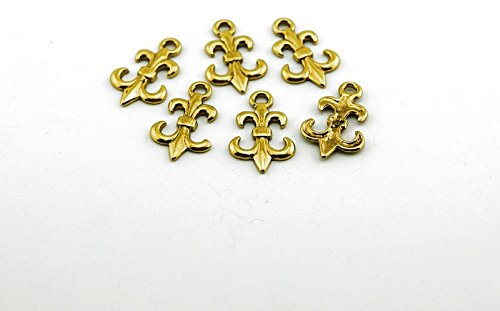 6 francese gigli in oro di Vintage Parts, gioielli fai da te