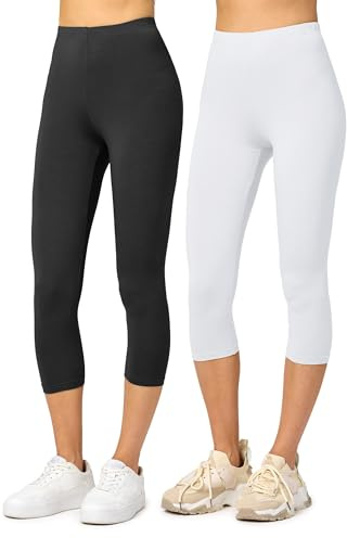 Merry Style Damen Leggings 3/4 aus Viskose 2 Pack MS10-144
