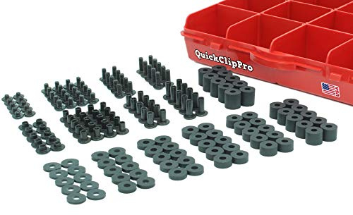 Quick Clip Pro Black Chicago Screw & Post Assortment Kit + Spacers/Washers for Kydex Gun Holsters + Knife Sheaths Made in USA 160pc (Flat Head Phillips 160PC)