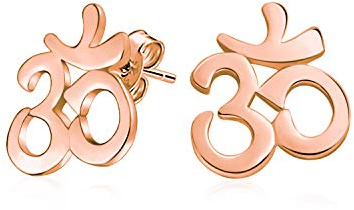 Sacred Symbol Ohrringe Für Frauen - Sterlingsilber Meditation Yogi Aum Om Ohm & Keltischen Knoten Friedenszeichen Tropfenohrringe Kreis - Oxidiert Fischhaken Draht