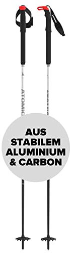 ATOMIC BCT TOURING CARBON SQS WSkitourenstöcke - Verstellbare Stöcke 80 - 130 cm - Aluminium Skistock - Skistöcke mit ergonomischem Griff - Tourenski Ausrüstung mit Safety-Vorrichtung