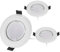 HCFEI 3er Set Flache LED Einbaustrahler ultra flach in weiß-matt mit LED Spot Modul 230V I 3W 320Lumen I Warmweiß 3000K I 120°Abstrahlwinkel I Dimmbar I 53-70 mm Einbauloch I Einbauleuchte rund