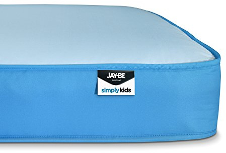 JAY-BE Simply Kids Waterproof Mattress, European Single (90 x 200 x 18cm) | Anti-Microbial, Sprung Mattress, Foam Free, 18cm Deep, Medium Firmness, Breathable