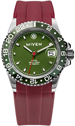 MIYEN MUNICH Abyss Automatik Uhr Herren - Miyota Präzisionslaufwerk Saphirglas & Datumsfunktion – Silber Uhr Herren