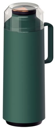 Tramontina Thermal Flask with Cup Lid and Interior Glass Container (Olive Green, 1.0l)