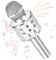 Wowstar Wireless Microphone, Karaoke Bluetooth Microphone for Kids Adults, Portable Toy Karaoke Mic Speaker Machine, Home KTV Player Support Android & iOS Devices for Party Singing (Silver)