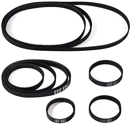 Dorhea 10Pcs 2GT Zahnriemen 6mm Breite Closed Loop Gummiriemen 100mm 110mm 112mm 122mm 158mm 190mm 200mm 280mm 300mm 400mm Breite 6mm Zahnriemen für 3D Drucker Motorriemen