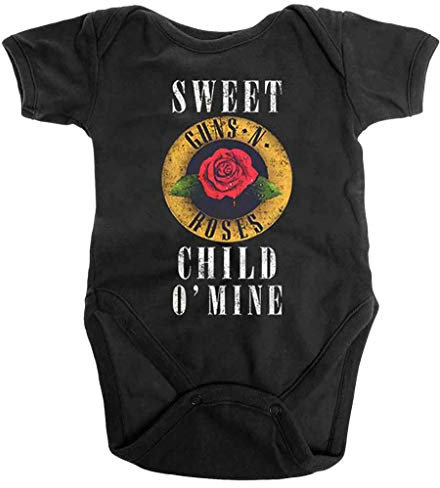 Guns N' Roses Kids Baby Grow: Child O' Mine Rose - 24 Months - Black