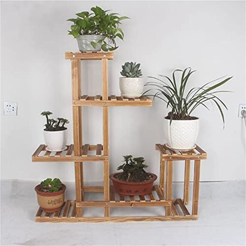 CHLDDHC Blumenregal Pflanzentreppe Aus Holz Blumenständer Für Innen Außen Gartenbalkon Wohnzimmer Pflanzenregal Außen Außen Leiter Regal Dekoratives Fenster