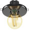 ledscom.de E27 Porzellan Decken-Einbauleuchte TELA, rund, schwarz, 99mm, inkl. LED gold max. 778lm, 3-Stufen dimmen, extra-warmweiß