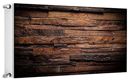 TMK ArtDeko Heizkörperabdeckung Magnetisch Dekorativer Sichtschutz Energiesparend Magnet Heizkörperabdeckung, Heizkörperverkleidung 100x60cm, Holz Braun