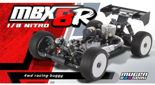 Mugen Seiki 1:8 GP 4WD Off-Road Buggy MBX-8R - Bausatz, Wettbewerbsmodell, Verbrenner, Maßstab 1:8, Outdoor, Offroad Racing, Fernsteuerung, Erwachsene Hobbyisten, Unisex