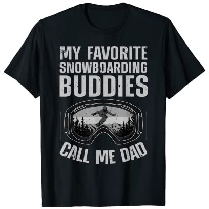 Cool Snowboarding Art Herren Dad Vater Snowboard Snowboarder T-Shirt