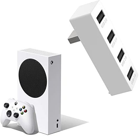 Cenxaki USB Hub Extender 2.0, 4 Port High Speed USB Splitter Expansion Expander Adapter Compatible with Xbox Series S