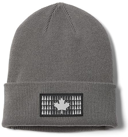 Columbia Unisex-Erwachsene Bündchen, Baumflagge Beanie Mütze, City Grey/Canada Tree Flag, One Size