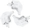 Schuko Stecker, Stecker 250V, Stromstecker mit Zugentlastung, Schutzkontakt-Stecker mit Knickschutztülle, Spritzwassergeschützt und Langlebig, IP20, Bruchfest, Weiß - 3 Stücke White
