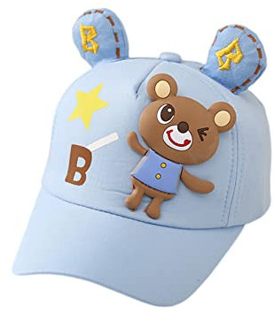 KOOBS Kindermütze Kinder Frühling Und Herbst Baseball Cap Atmable Bequeme Sonnenschirme Jungen Und Mädchen Sommer Sonnenschutzmütze Süß-47-50Cm,Aj