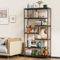 Bealife Libreria Verticale a 7 Ripiani Legno, Libreria 7 Livelli Scaffale Portaoggetti Stile Moderno per Soggiorno, Camera da Letto, Studio e Ufficio(Nero)