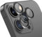 Giftorld Kamera Objektiv Schutz für iPhone 15 Pro/15 Pro Max, Luftfahrt Aluminium 3D Ring, 9H gehärtetes Glas, 360 Grad Schutz, HD Klarheit. (Schwarz)