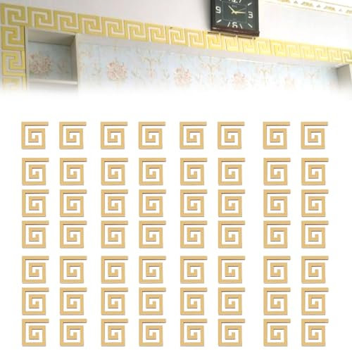 Eabdice 60 Pezzi Specchio da Parete Acrilico, Adesivo Murale a Specchio, Adesivo da Parete in Acrilico, Adatto per Decorazioni Murali e Superfici di Mobili