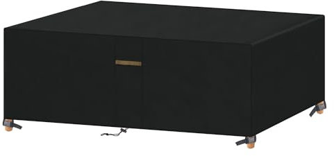 VANSHEIM Abdeckung Gartentisch Abdeckplane Gartentisch Abdeckung Loungemöbel Winterfest Abdeckungen für Gartenmöbel Abdeckplane Wasserdicht Winddicht Wetterschutzhülle 200x100x71cm