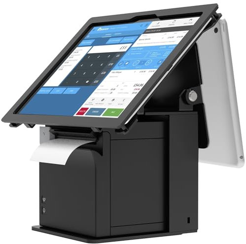 Beelta Kiosk Tablet Ständer POS Dual Screen mit Druckerplatz GanzMetalll Kompatibel mit 10.9„ iPad 10, Pro 11 1 2 3 4, Air 4 5, iPad Air 11,BSP201A