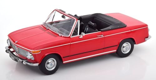 KK Scale KKDC181103 - B-M-W 2002 Cabrio Red 1968 with Removable Soft-Top - maßstab 1/18 - Modellauto