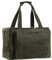 Tragbare Werkzeugtasche aus 16oz gewachstem Canvas in Armeegrün – Robuste Tool Storage Bag mit 3 Fächern, Metallreißverschluss & Griff – für Handwerker, Mechaniker & Schreiner