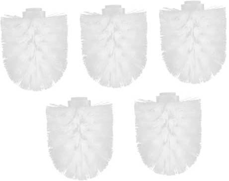 HAPINARY 5 Pcs Tête de Brosse de Toilette en Plastique Blanc Remplaçable pour Salle de Bain à Domicile