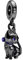 Femme Charms- Noir brillant PET Cat Hang Argent Sterling 925 Pendentif avec Zircon Cubique pour Bracelet