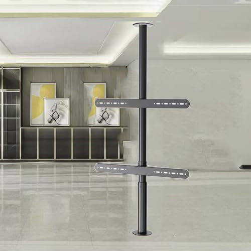 Mueble de TV giratorio de 360 grados con pared divisoria para pantalla LED de 32 75 pulgadas, soporte giratorio de suelo con base giratoria (60 85 cm)