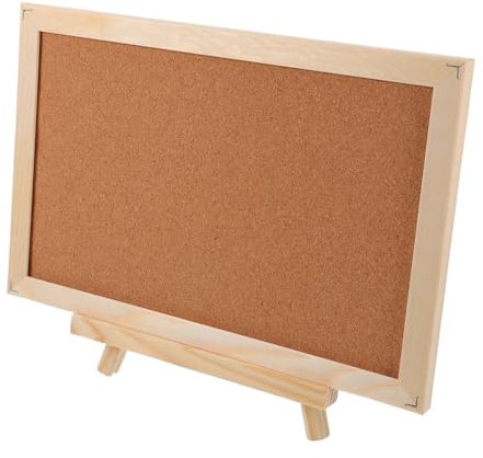 OFFSCH Braune Korktafel Pinwand 20x30cm Kiefernholzrahmen Message Board Wandhalterung Büro Memoboard Für Fotos Und Notizen
