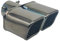 Auto-Auspuff-Endrohr Auspuffblende Edelstahl Titan Schwarz Autoauspuff Schalldämpfer Einlass 60MM 76MM 1 STK Universal Quadrat Doppelauslass Auspuffrohr-Spitzenabdeckungen(76 mm gerade)