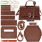WADORN DIY Kits Zur Herstellung von Umhängetaschen Nähset Für Schultertaschen Aus PU Leder, Handgefertigtes Handtaschen Herstellungszubehör Für Geschenk Weihnachten Valentinstag Feiertagen, Braun