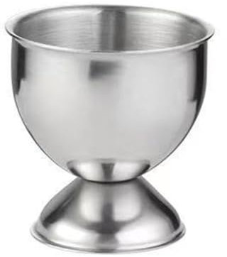 Wambere Set of 2 Stainless Steel Egg Trays, Wine Glass Egg Cup Holder, Egg Holder, Kitchen Utensils, Egg Container, Egg Cups, Egg Holder, Stand for Dining Room, Kitchen, Silver