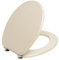 Copriwater Forma Universale Sedile Vaso WC Champagne Avorio Completo di Cerniere Metallo Cromato Lucido e Viti di Fissaggio