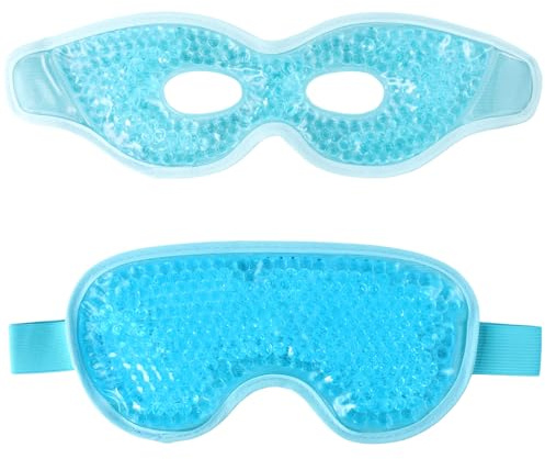 2 Pc Masques rafraîchissants en gel pour les yeux Réutilisables - Pour homme et femme Pour la thérapie par le chaud et le froid Pour les yeux secs Soulage la fatigue Oculaire