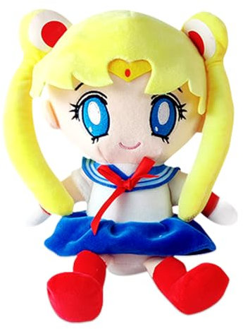 IFHDO Sailorrmoon Plüschtier, Sailorrmoon Plüschpuppe Weiche Stoffpuppe Plüschtiere Doll Stofftier Spielzeug Gefüllte Puppen Stoffpuppe Kuscheltier Cartoon Plüschkissen für Mädchen Jungen (25CM)