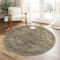 HUGEAR Waschbarer Braun Vintage Teppich Rund 120cm Runder Wohnzimmer Schlafzimmer Rutschfester Tepich Kurzflor Schlafzimmer Carpet Living Room Bedroom Esszimmer Teppiche Büro