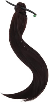 SAFIGLE Synthetic Hair Long Braided Ponytail Extension Stylish Clip-on Hairpiece for Hanfu Authentic Ancient Chinese Style