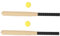 Yardwe 2 Sätze Eva Baseball -Stick -spielzeuge Baseballschläger Prop-baseballschläger