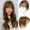 Echthaar Topper Mit Pony 360° 3D Abdeckung Topper Für Frauen Remy Echthaarteile Für Frauen Mit Dünner Werdendem Haar Glatter Clip in Pony Mit Toppers(Hellbraun #6, 20cm 8 Zoll)