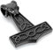 Cupimatch Herren Halskette, Edelstahl Wolf Kopf Thors Hammer keltisch Knot Anhänger mit 55cm Kette, Silber Schwarz