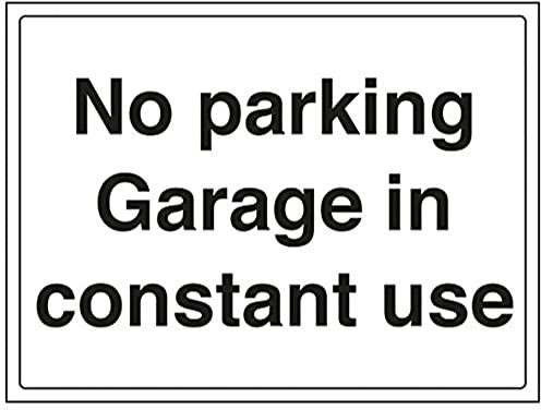 vsafety 74026bf-s Allgemeine Zeichen, No Parking Garage in konstante Verwendung, Selbstklebende, Landschaft, 400 mm x 300 mm, schwarz