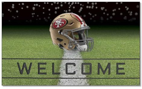 FANMATS 19959 San Francisco 49ers Crumb Gummi-Fußmatte für den Außenbereich, 45,7 cm. x 76,2 cm