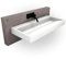 BERNSTEIN - Vasque Lavabo Rectangulaire à poser/suspendre Blanc mat 70x46x15cm Lave main Marbre coulé + Cache bonde & trou robinet - Design, Robuste & Durable - BS6001