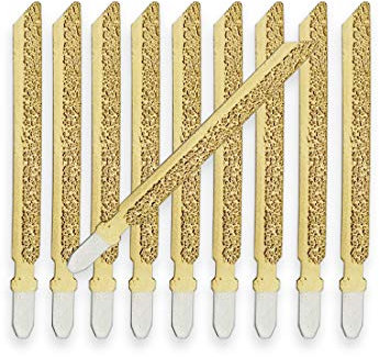 DIATOOL Lame de Scie Sauteuse Diamant Brasé Sous Vide Coupe de Carreaux de Céramique en Marbre Granit Grain 46 Lot de 10